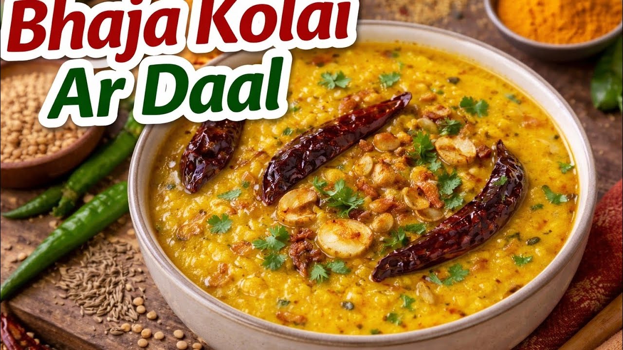 Bhaja Kolai ar Daal in traditional bengoli style #trending #kolai #daal 