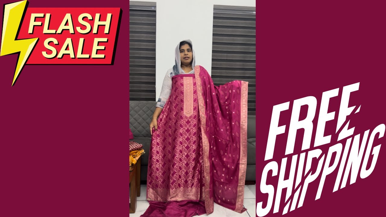 STOCKCLEARANCE SALE:1050 FREE SHIPPING.NO RETURN.UNSTITCHED SUIT.AFNA FASHION HOME.BOOKING7736970623
