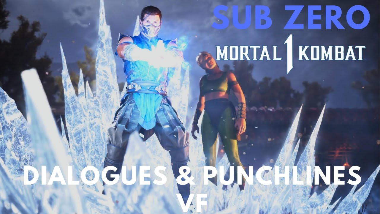 MORTAL KOMBAT 1 - SUB ZERO Toutes les intros Dialogues et Punchlines FR