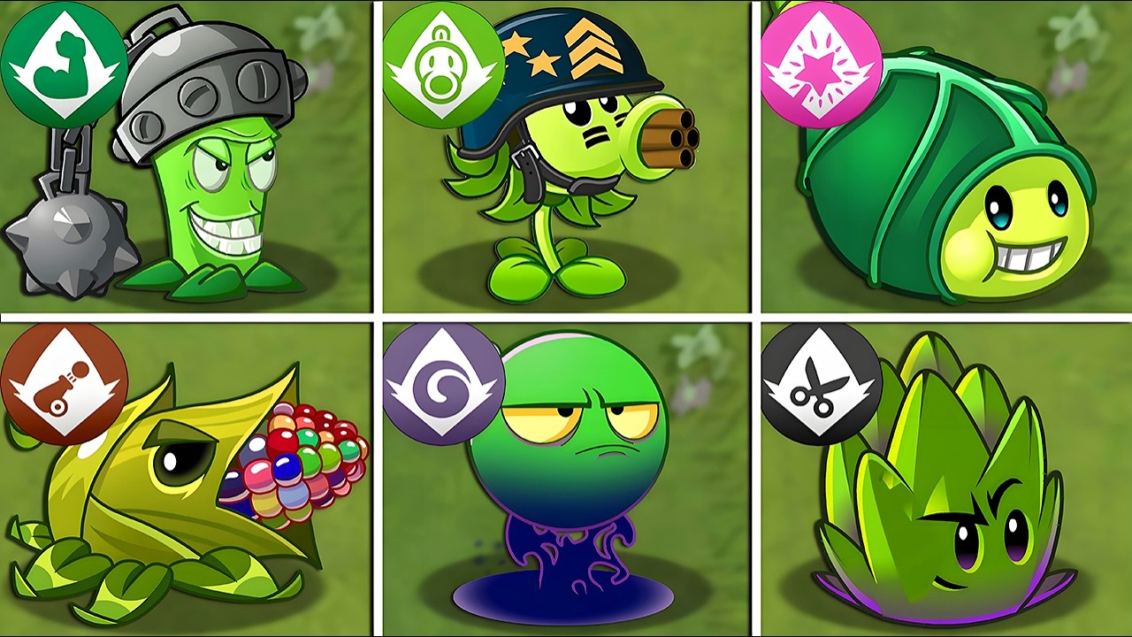 All GREEN Premium Plants Power-Up! vs PvZ 2 All Final Bosses - Plants vs. Zombies 2 Mod