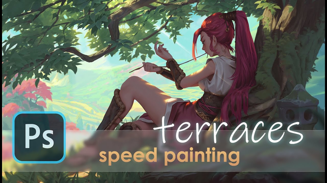 terraces speed painting (Time-lapse)