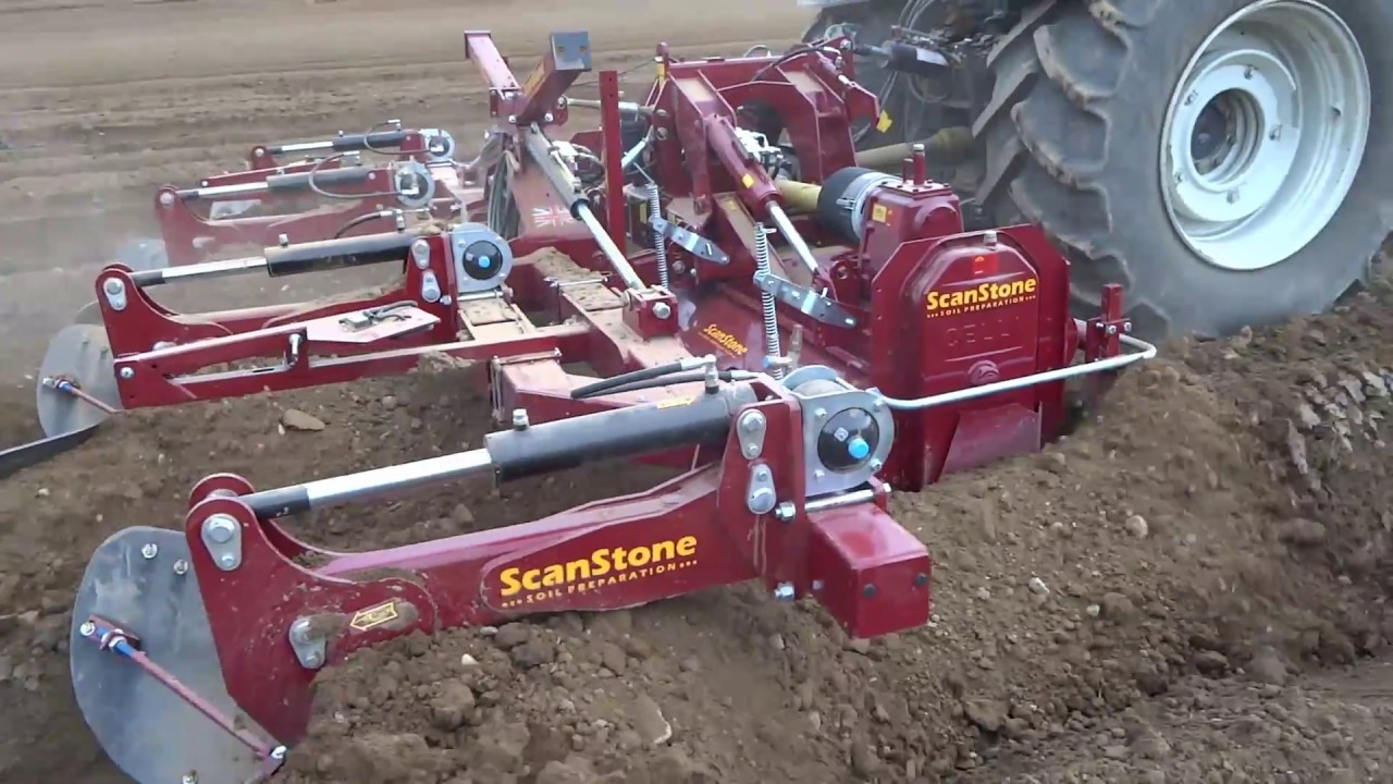 ScanStone 3.6m Bed Tiller with  4 Ploughs