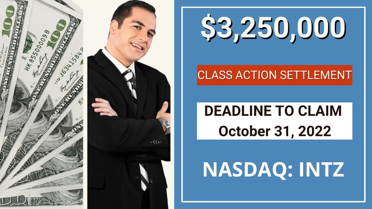 💲3,250,000.00 Class Action Settlement | Deadline INTZ Stock News Today Money Stocks $INTZ