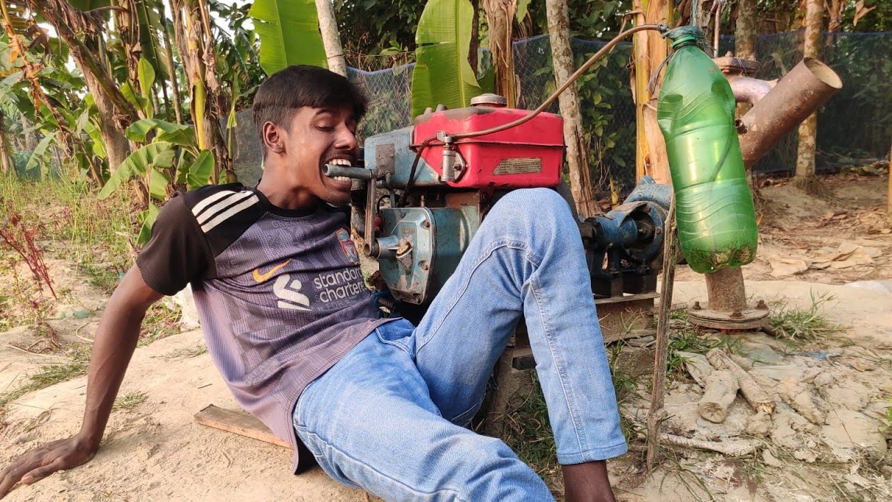 Two village Boys Kirlskar 16 hp power Chalo Machine Started 