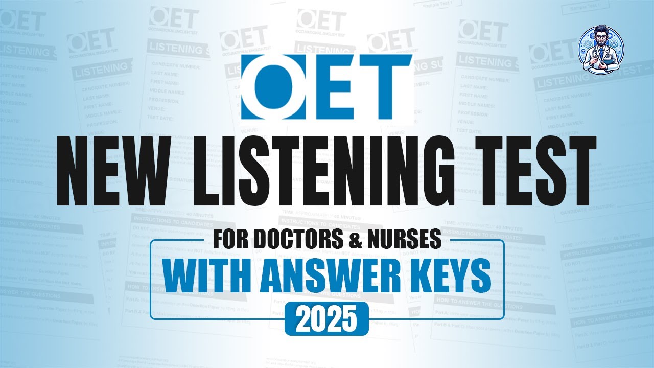 🔥 OET New Listening Test 2025 | Real Exam-Style Audio + Answer Key