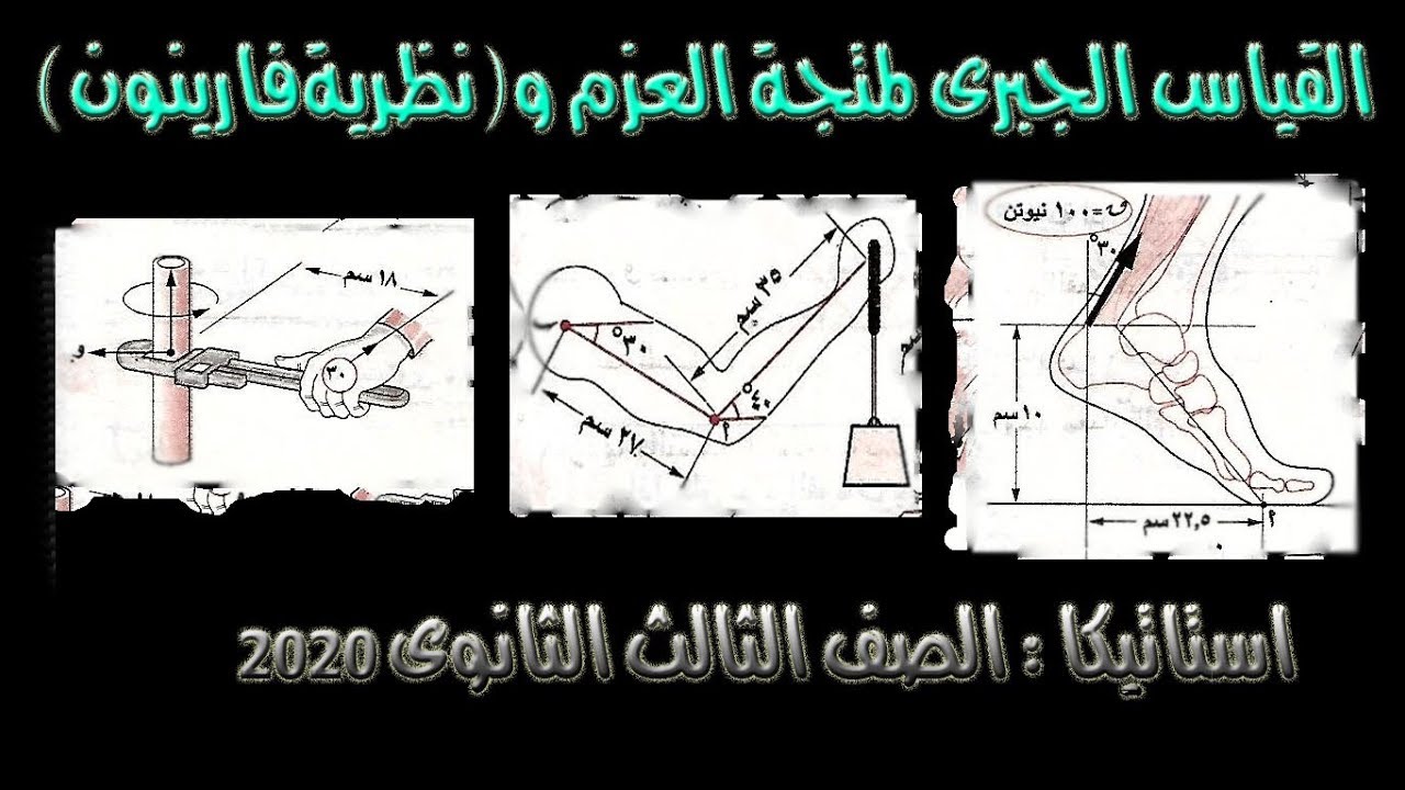 استاتيكا :القياس الجبرى لمتجة العزم ونظرية فارينون(العزوم جزء 2 ) ثالثة ثانوى 2020