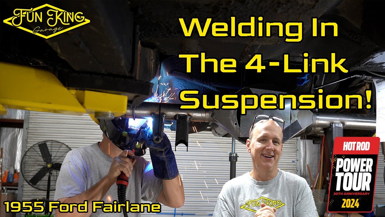 Welding in the Helix HEXTTK13 4-Link Suspension Kit Axle Side.  Road To Power Tour 2024