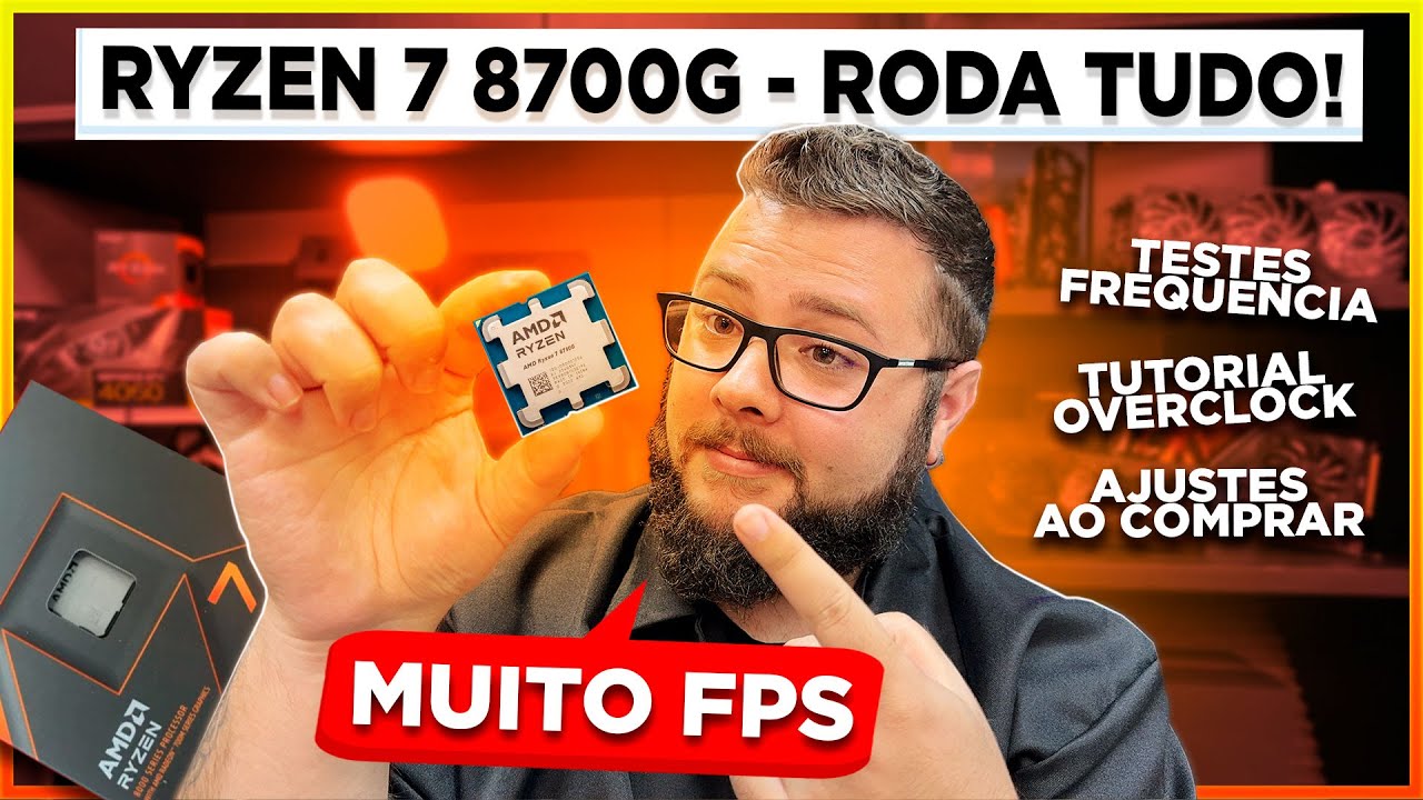o Melhor 👑 Testamos o Ryzen 7 8700G em 20 JOGOS Full HD + Overclock e Teste Memória RAM