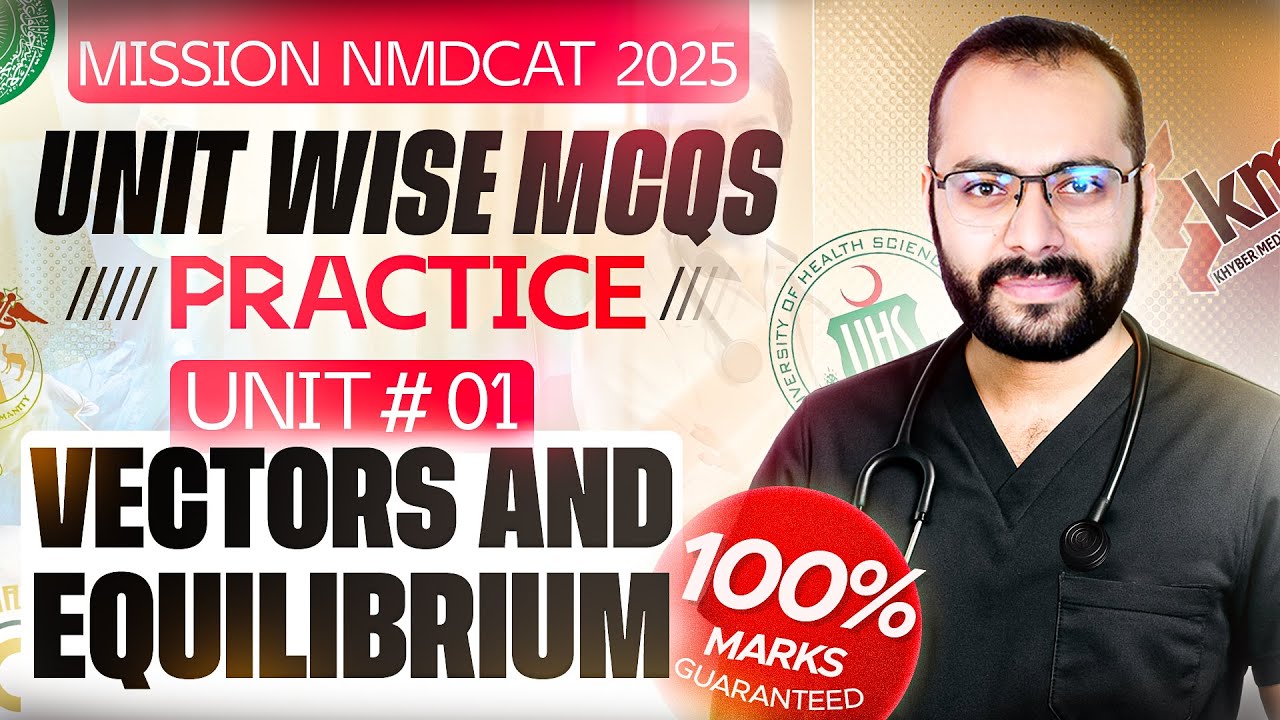 Vectors | Chapterwise MCQs Practice | MDCAT 2025 Physics | PMDC Syllabus | Unit 1