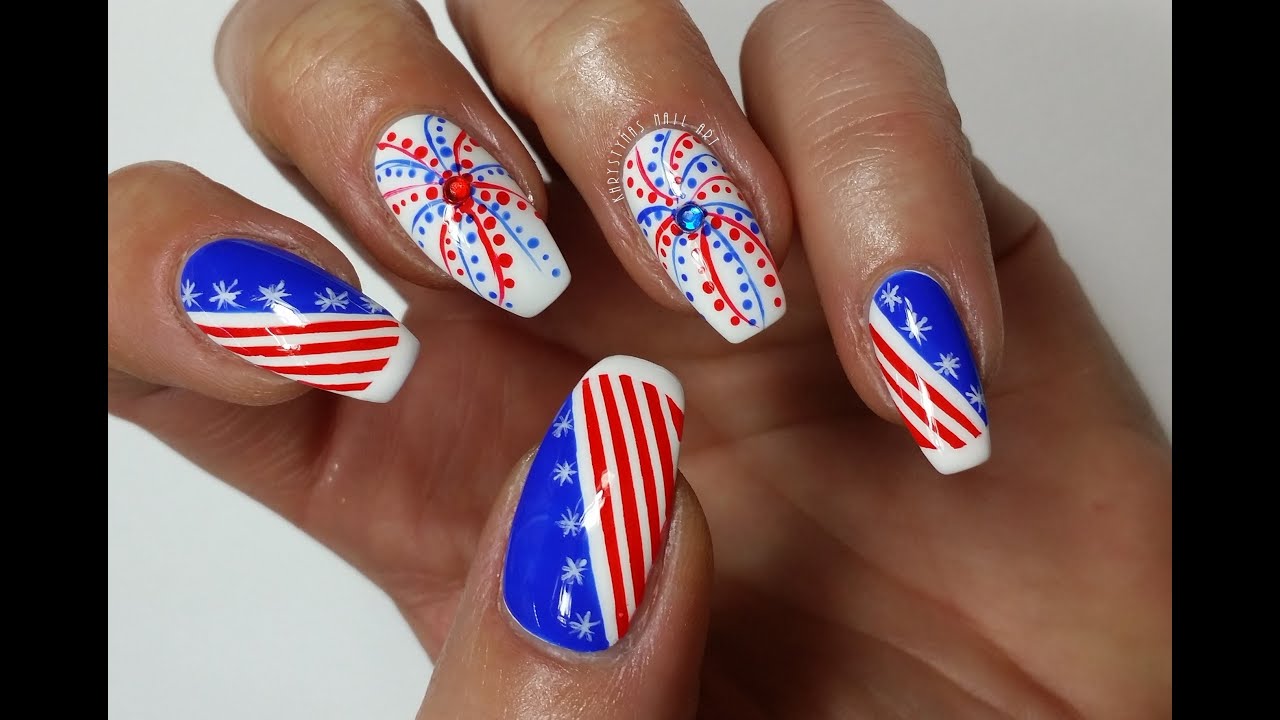 4th Of July Nails!!! Nail Art Tutorial #2 DIY Tube
