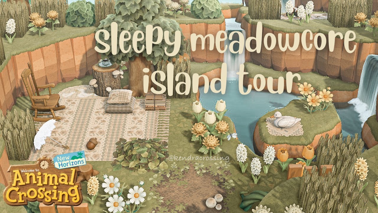 sleepy no commentary meadowcore island tour | animal crossing new horizons