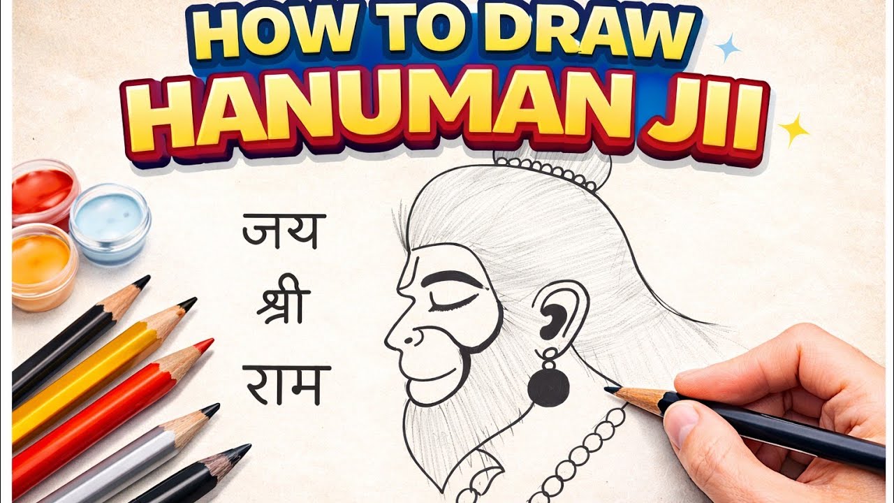 Hanuman Ji Drawing Tutorial for Beginners | Step by Step @MAMTASHARMA-dn7rq 