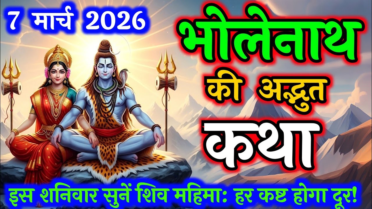 7 मार्च शनिवार स्पेशल: भोलेनाथ की अद्भुत कथा | जीवन के सारे कष्ट समाप्त हो जाएंगे