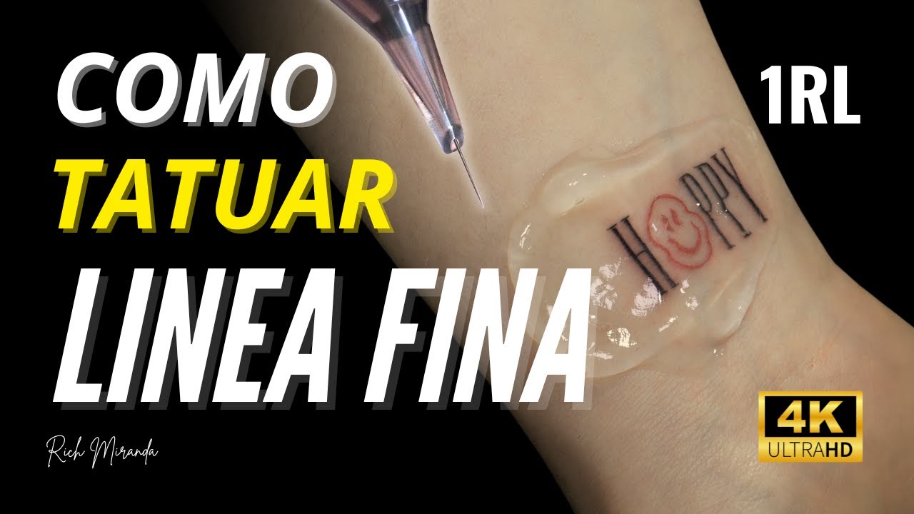 Como hacer TATUAJES de LINEA FINA MINIMALISTA - Aprender a Tatuar Gratis