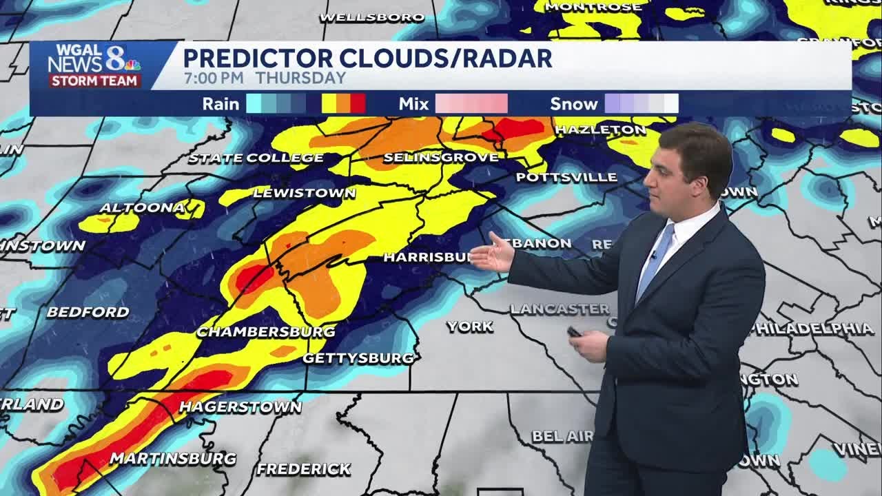 Rain, Moderate At Times, Early Tonight In South Central PA