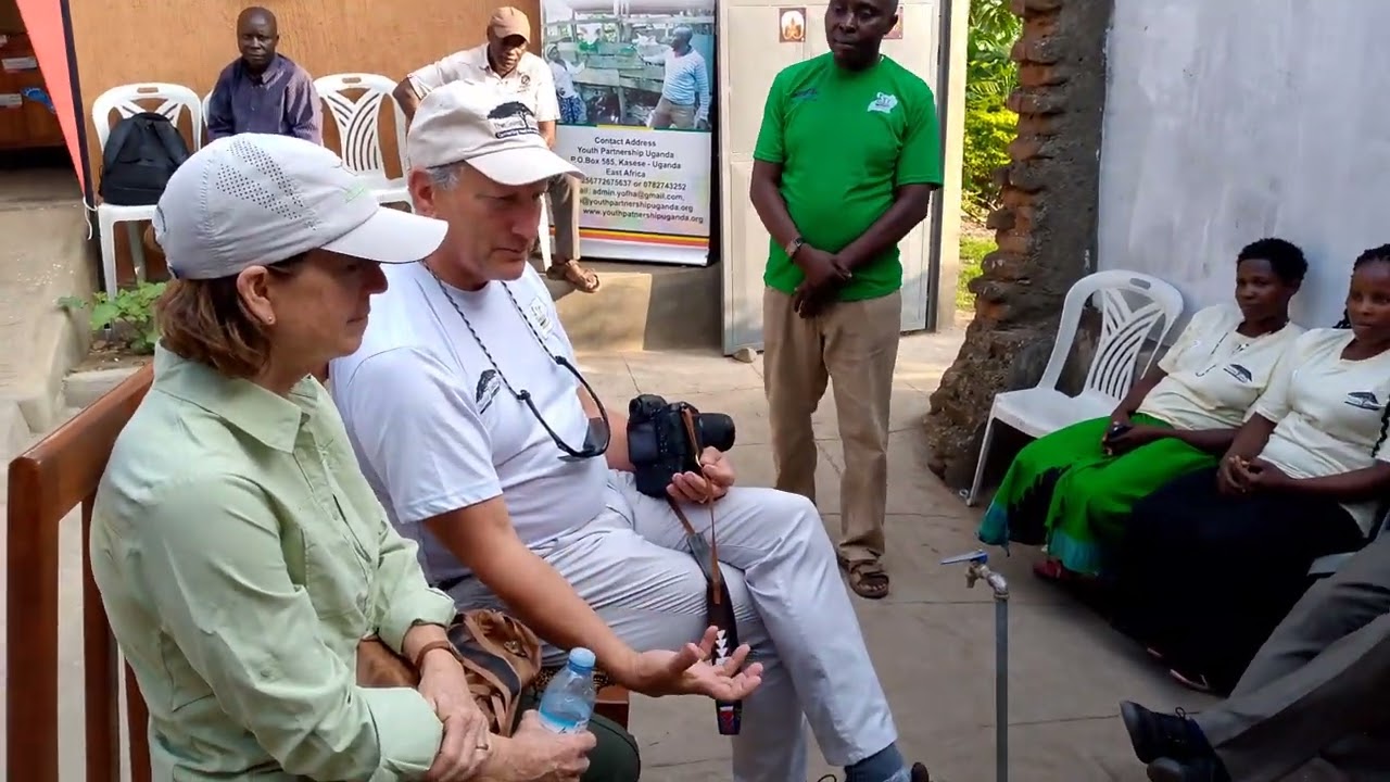 Drew and Susan meeting with family planning and piggery project beneficiaries 
