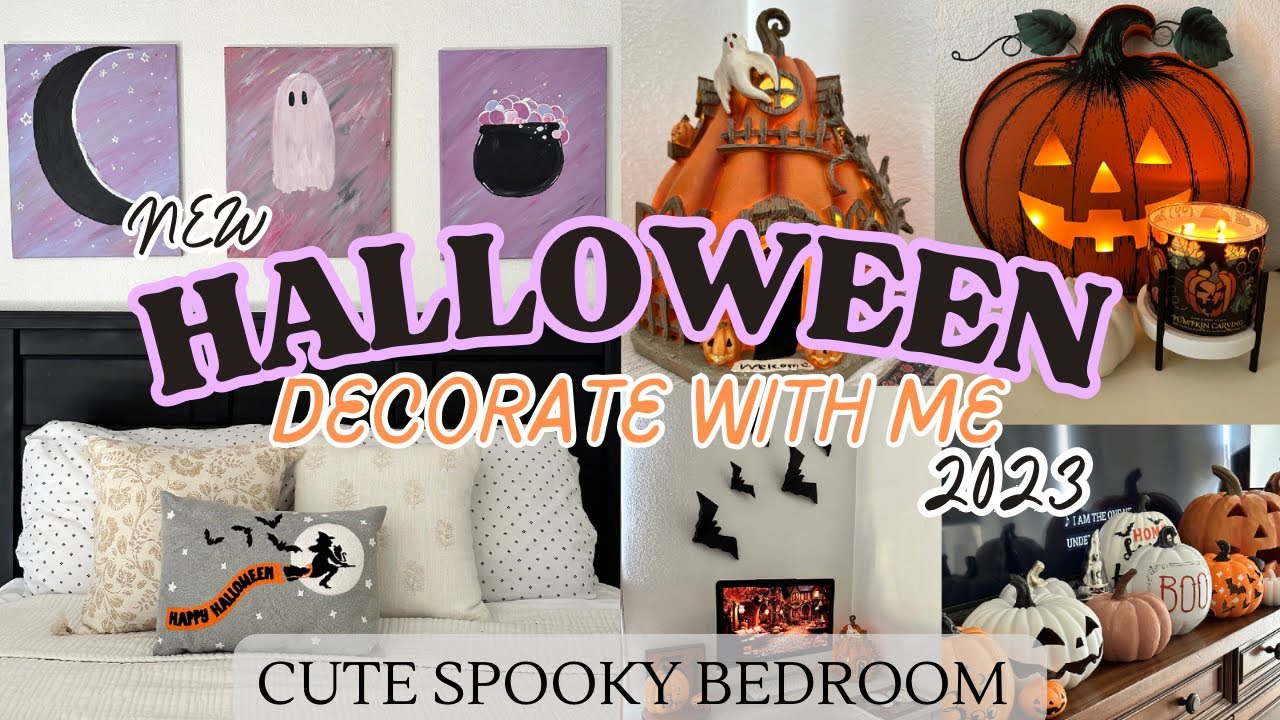 HALLOWEEN 2023 DECORATE WITH ME, *NEW*CUTE HALLOWEEN BEDROOM DECORATING IDEAS #halloween2023