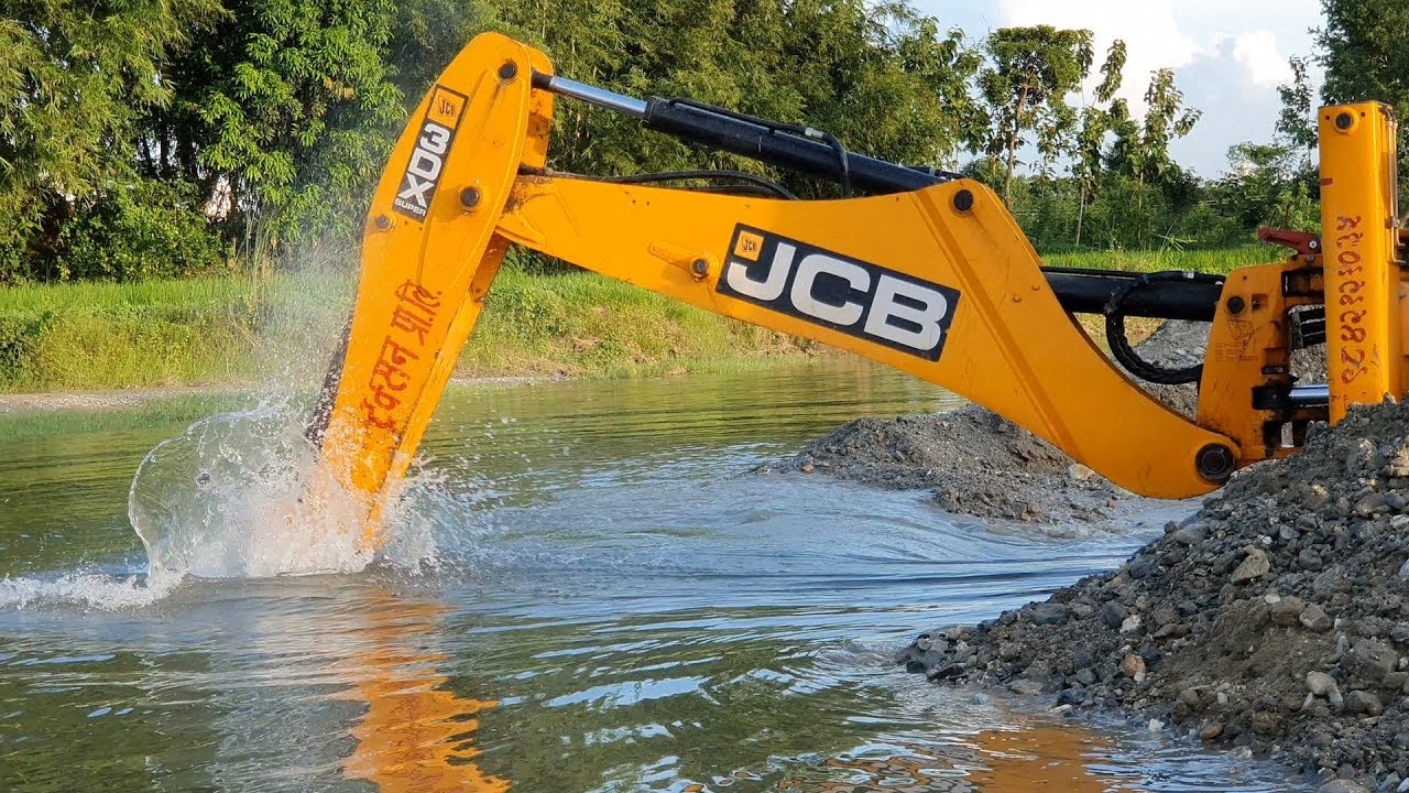 JCB Dozer Amazing Work on Sandy River - JCB Making Dam in River - JCB Video