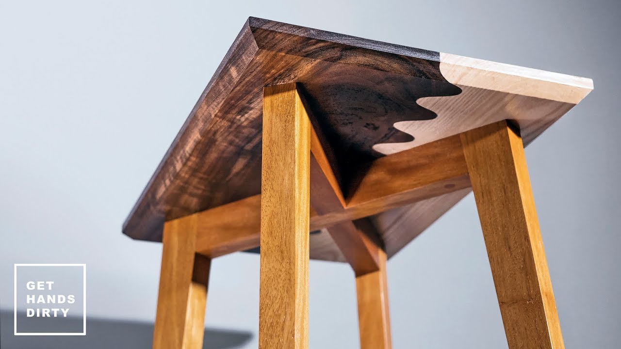 Make a Wavy Joint Side Table With Tapered Legs