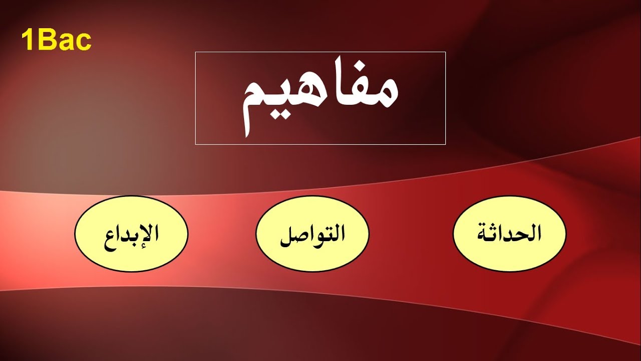 درس النصوص3 ـ الأولى باك علوم : المفاهيم : الحداثة- التواصل- الإبداع