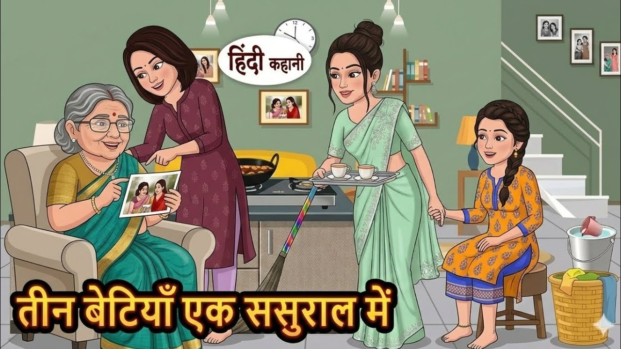 तीन बेटियाँ और एक ससुराल |saas Bahu studio ،emotional story ،Hindi kahaniya 