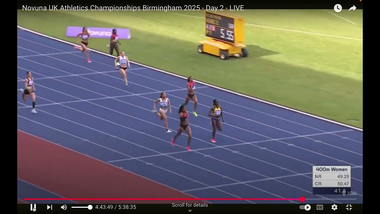 Amber Anning SMASHES Womens 400m Final 50 53s UK Athletics Championships 2025