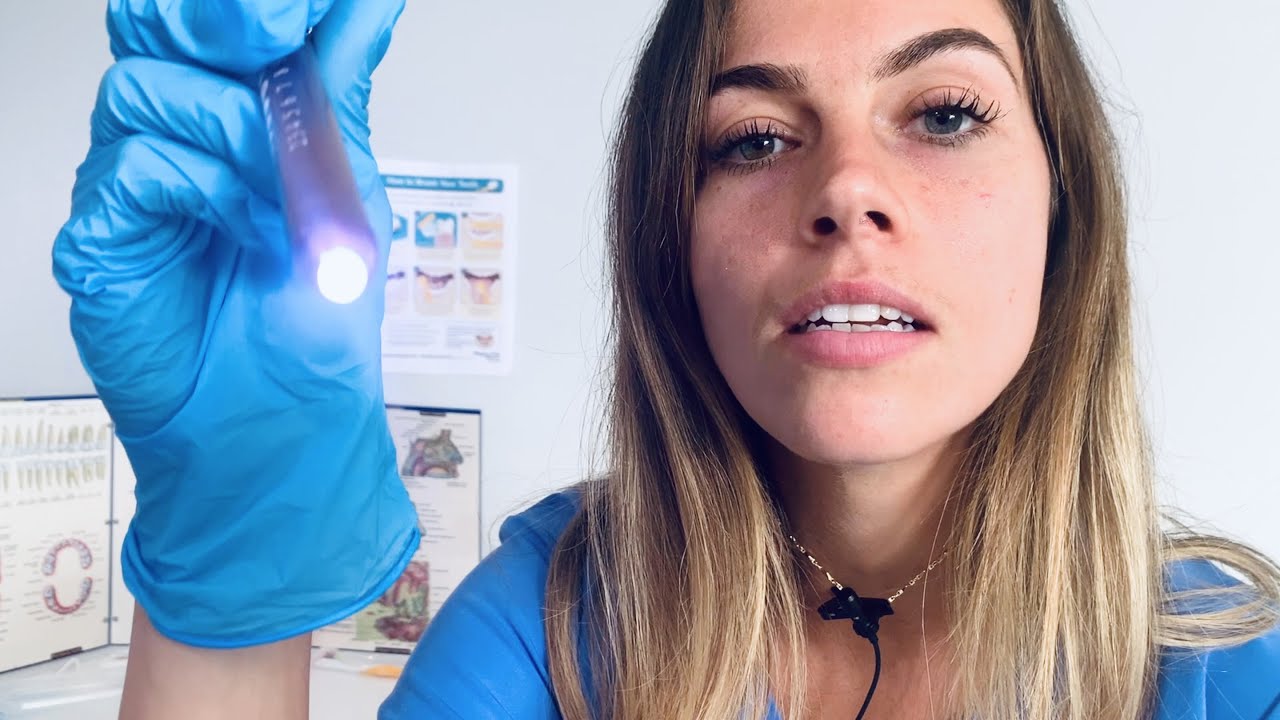 [ASMR] Dentist Appointment - dental exam, cleaning, brushing, flossing, & scraping