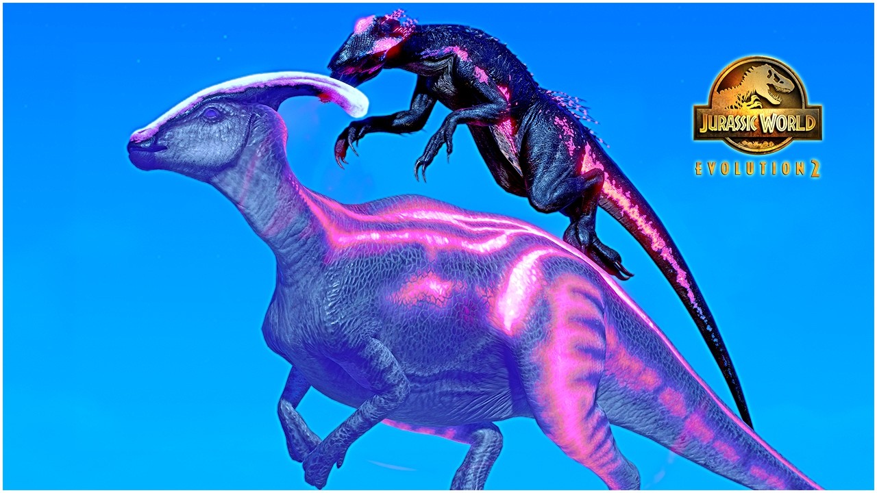 Bioluminescent Parasaurolophus Hunting Animations of All Dinosaurs 🦖 Jurassic World Evolution 2