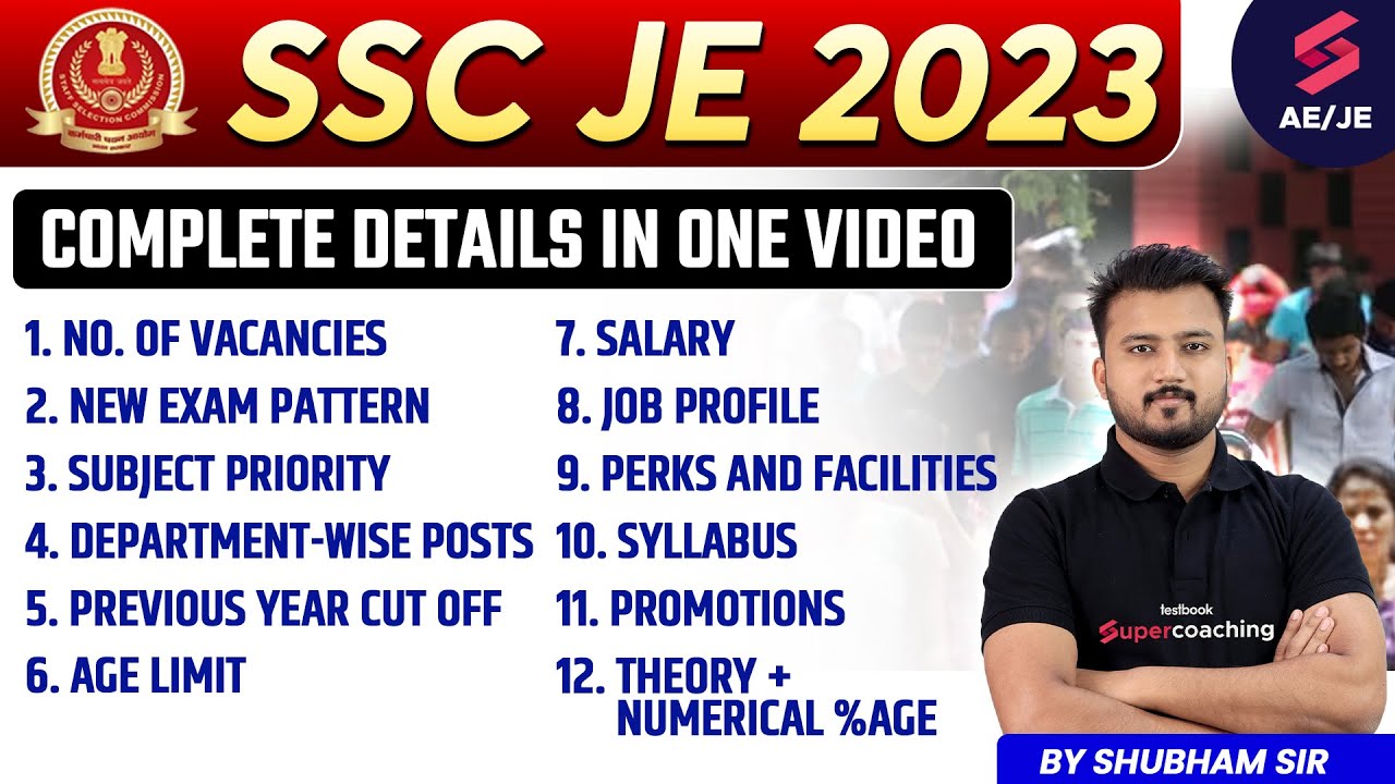 SSC JE 2023 Notification Full Details | SSC JE New Exam Pattern Discussion with Shubham Agrawal Sir