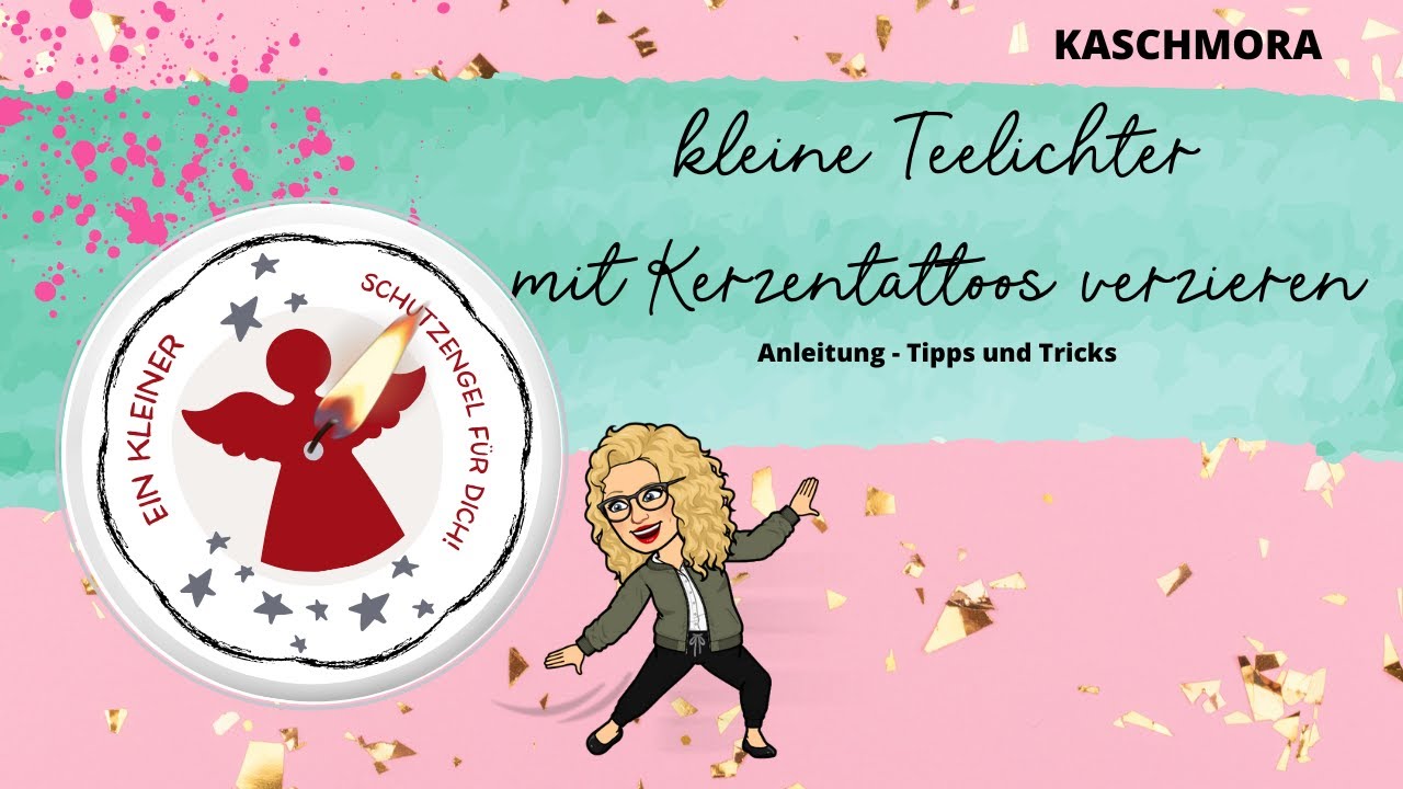 kleine Teelichter mit Kerzentattoos verzieren