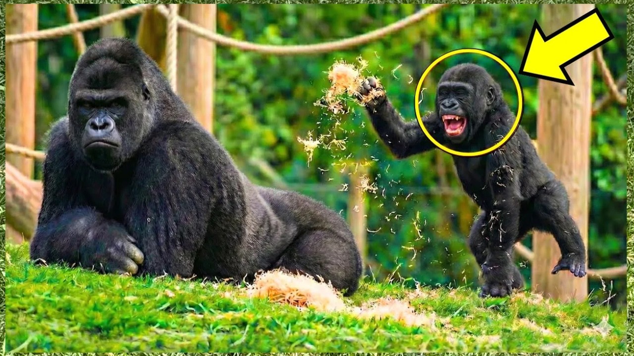 Baby Gorilla Won't Stop Annoying Dad - What Happens Next Will Shock You!!