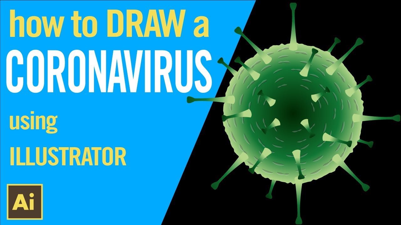 How to draw a CORONAVIRUS using Illustrator.