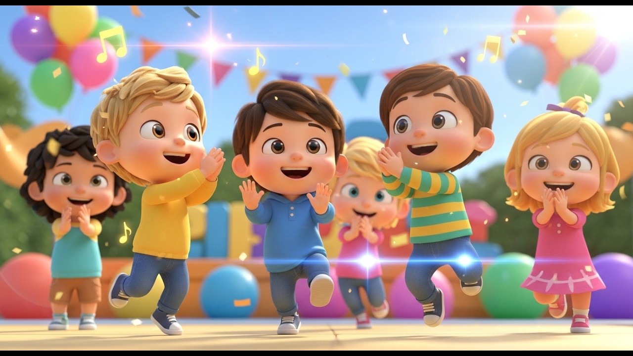 Clap Clap Happy Song | Kids Nursery Rhymes | Action Dance & Fun Movement for Toddlers & Preschool