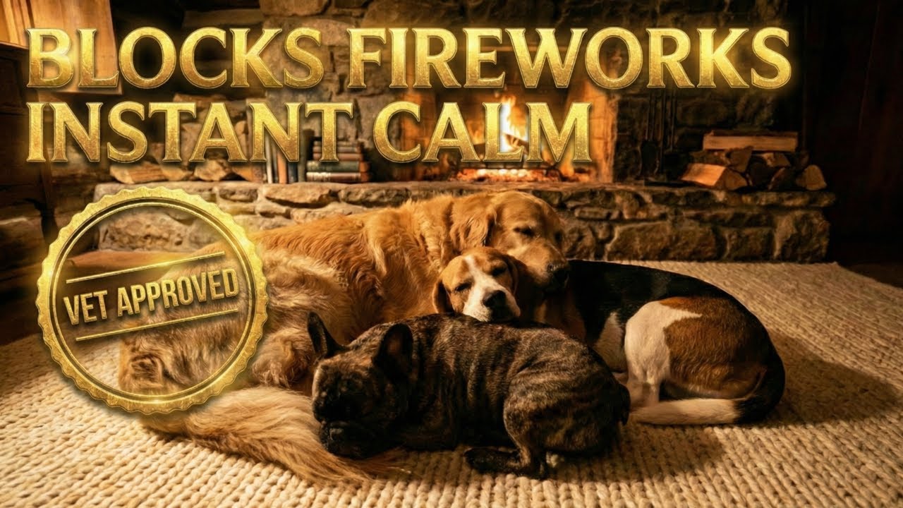 Veterinarian Approved: 8-Hour Dog Calming Brown Noise for Fireworks & Anxiety 🎆