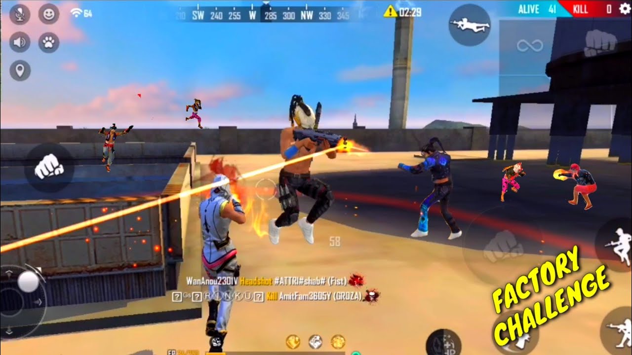 FACTORY OP TRICKS FIST FIGHT - FACTORY CHALLENGE #FACTORYFREEFIRE