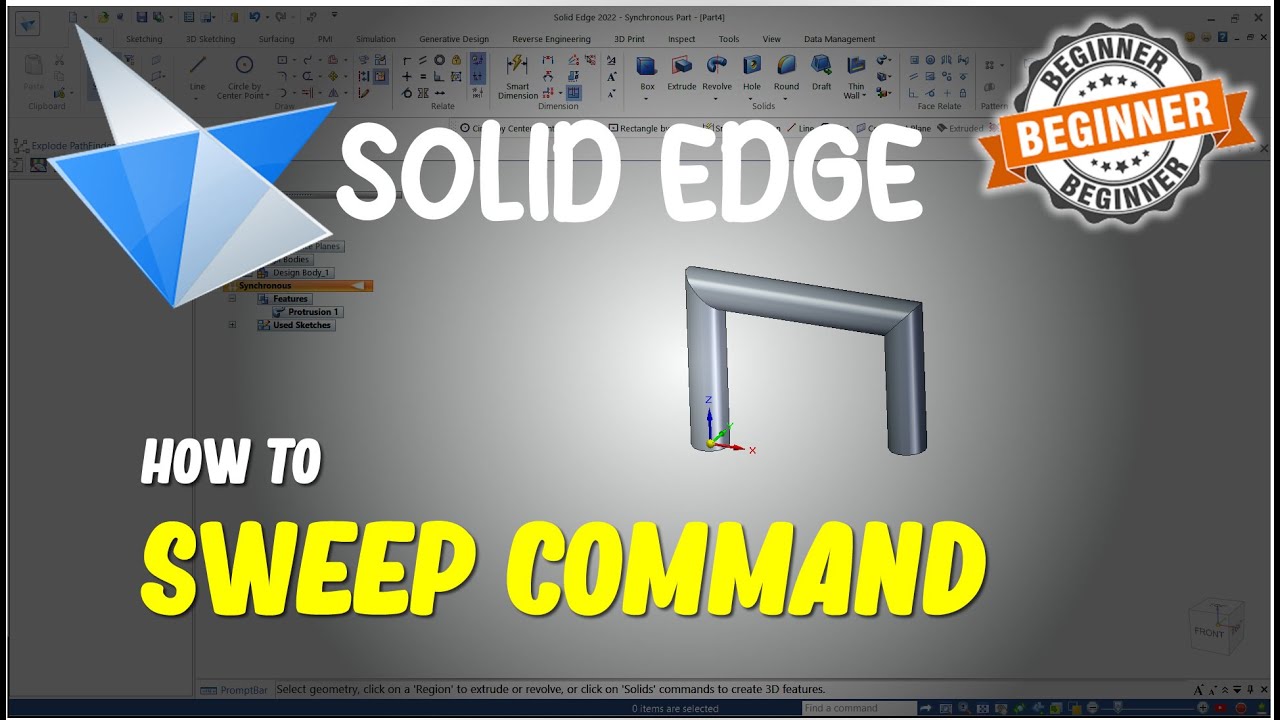Solid Edge How To Use Sweep