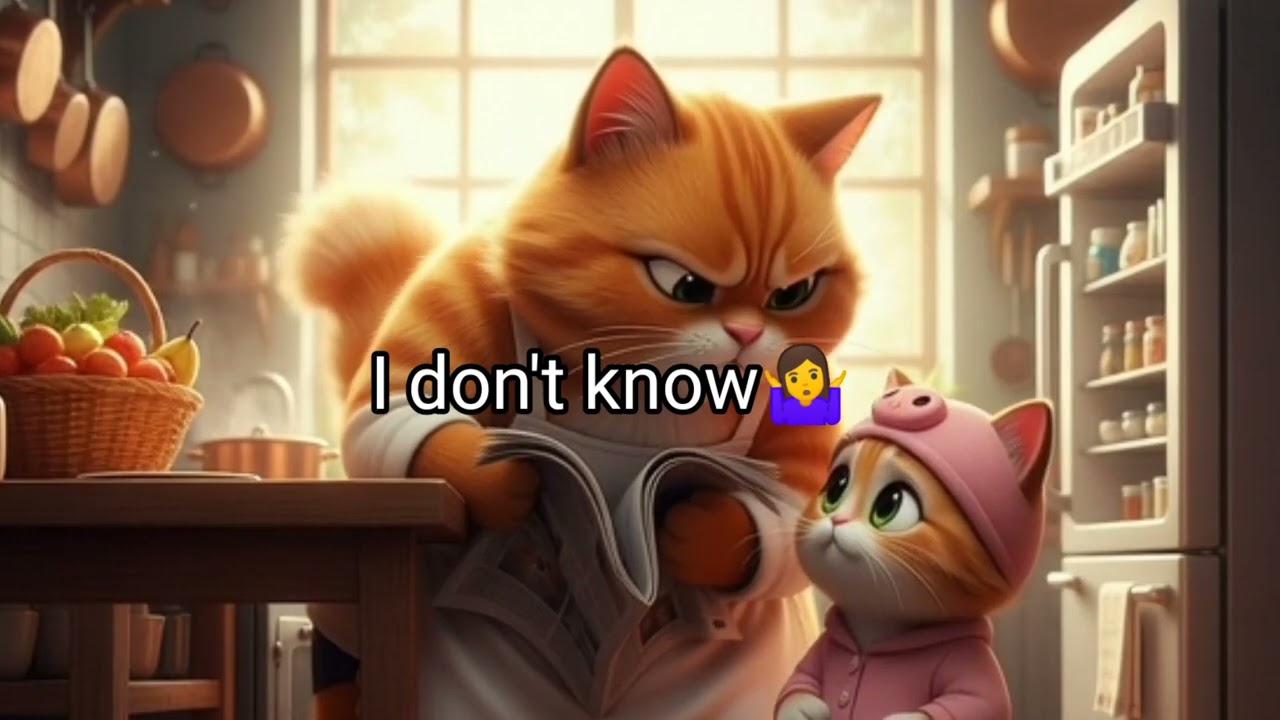 Mama Cat Ate All the Ice Cream 😲🍦 | Ginger’s Reaction Will Melt Your Heart #ai #cutecat 