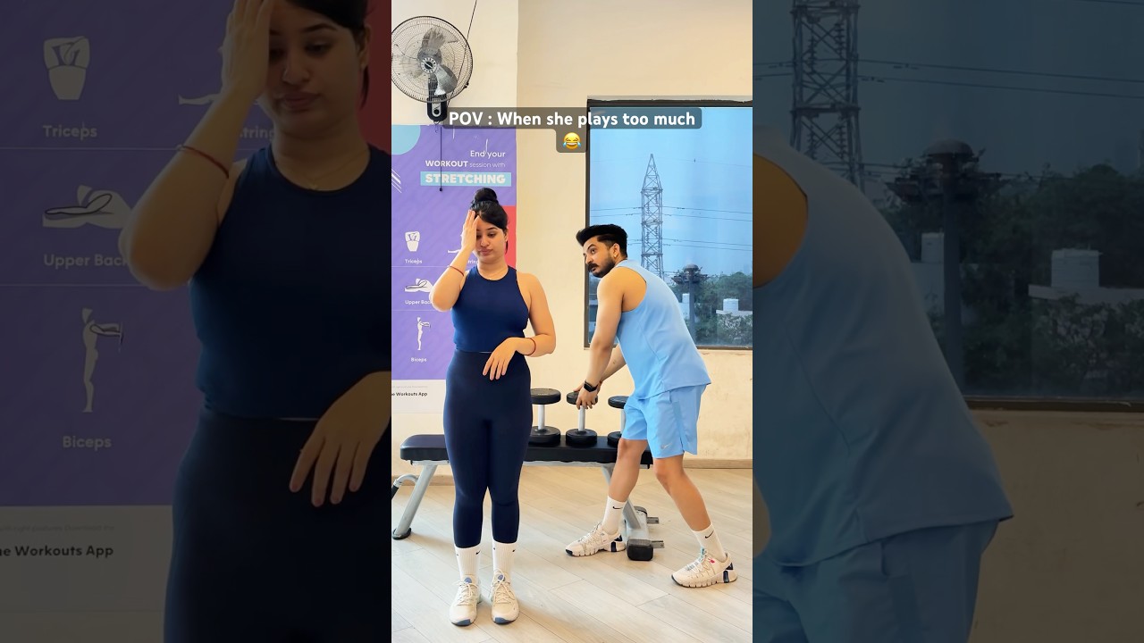 Nautankibaaz Ladki😏 #gym #couple #funny #memes #gymgirl #comedy #trending #ytshorts #drama #fitness