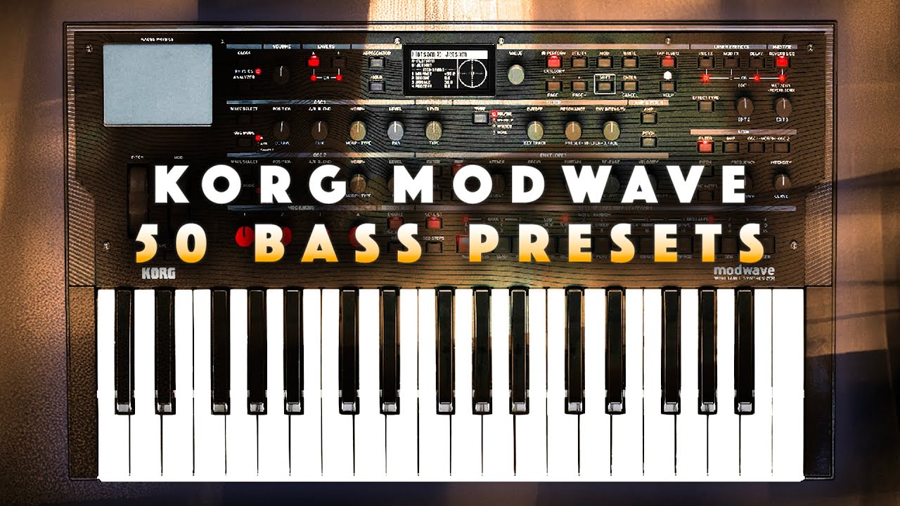 Korg Modwave Bass Custom Presets. Sound Demo.No Talking