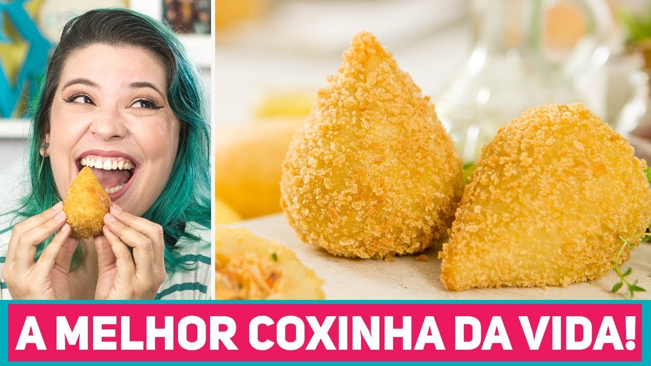 COXINHA COM MASSA DE MANDIOQUINHA DE FRANGO COM CATUPIRY E BACON | Receitas de Minuto 437