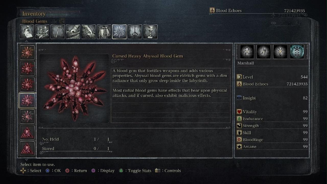 Perfect heavy abyssal gem (headless bloodletting beast drop)
