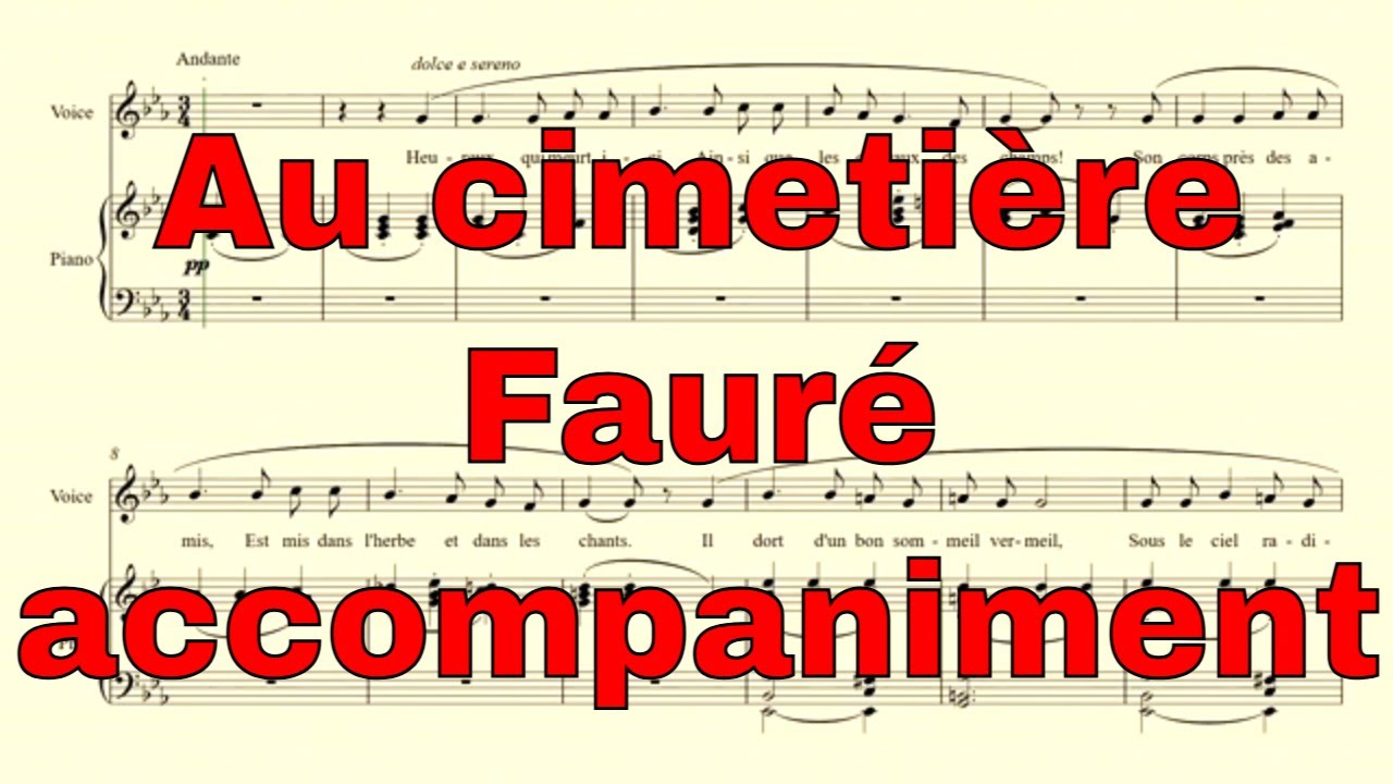 Au cimetière - Fauré -  accompaniment - C minor
