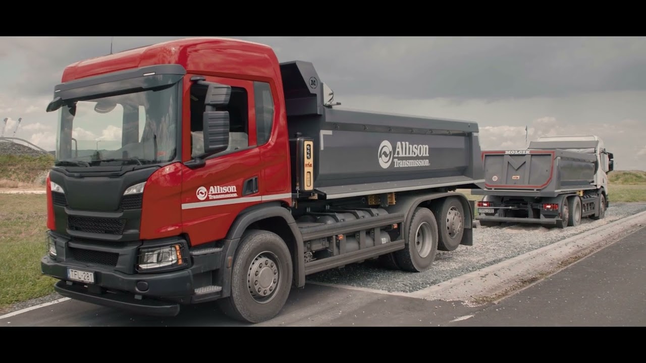 Pea Gravel Demonstration: Allison automatic transmission vs Automated Manual Transmission
