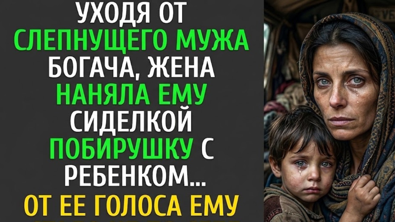 🔥Уходя от слепнущего богача жена наняла ему сиделкой побирушку Но услышав её голос, ему стало ЖУТКО😱