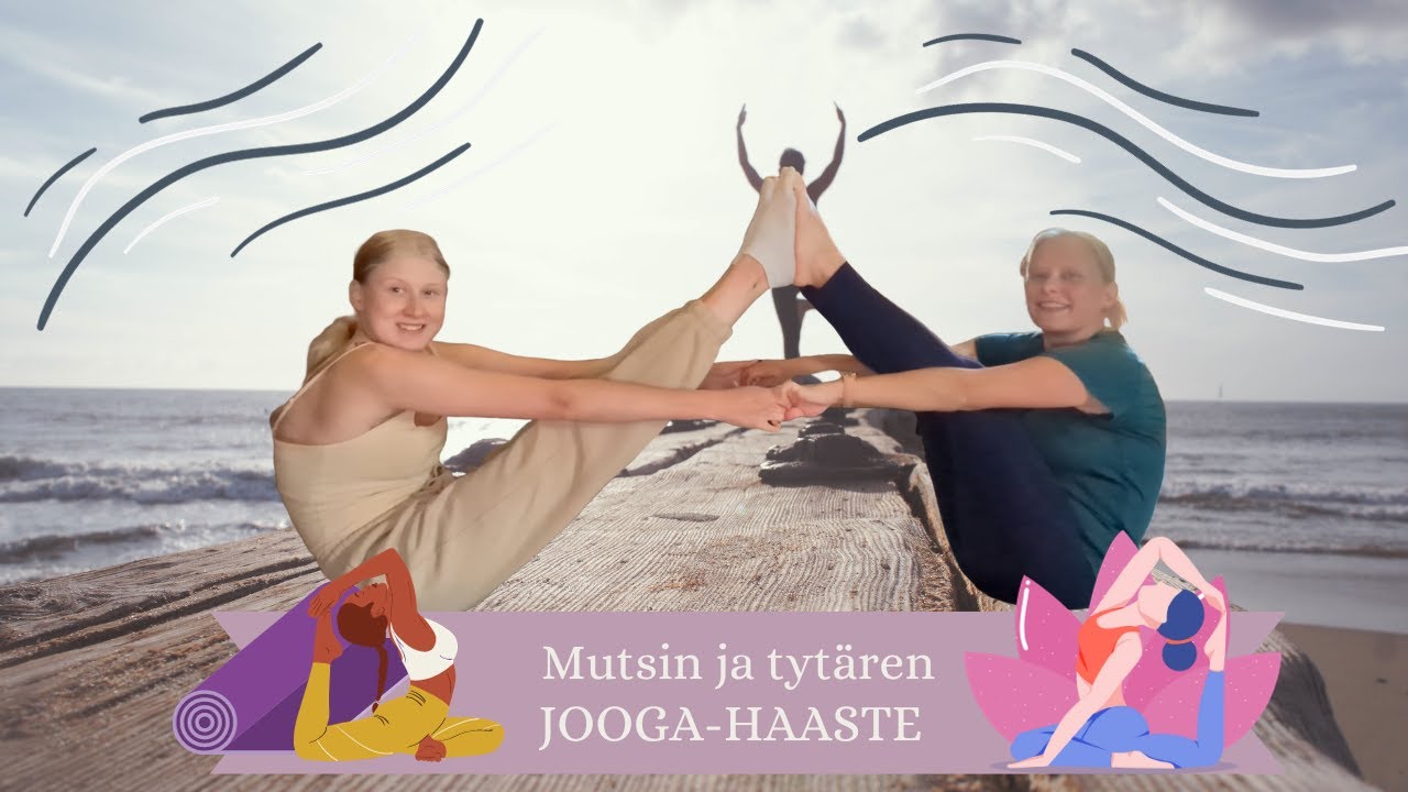 Mutsin ja tytären ilma- ja pari- JOOGA HAASTE