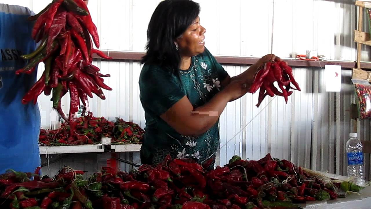 Making Chile Ristras