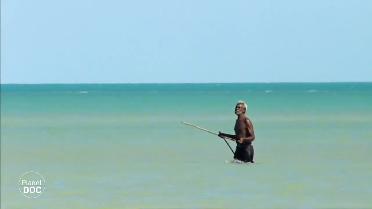Villagers hunting stingray