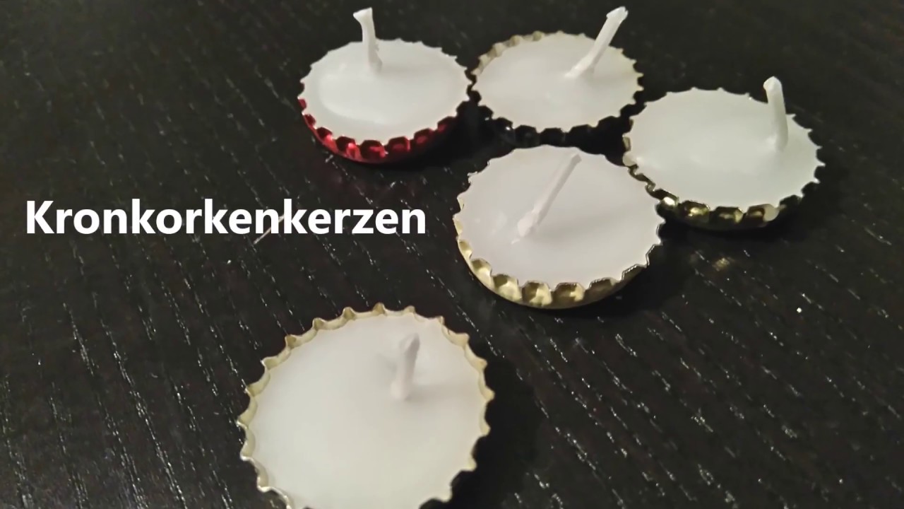 Kronkorken upcycling, DIY Kerze