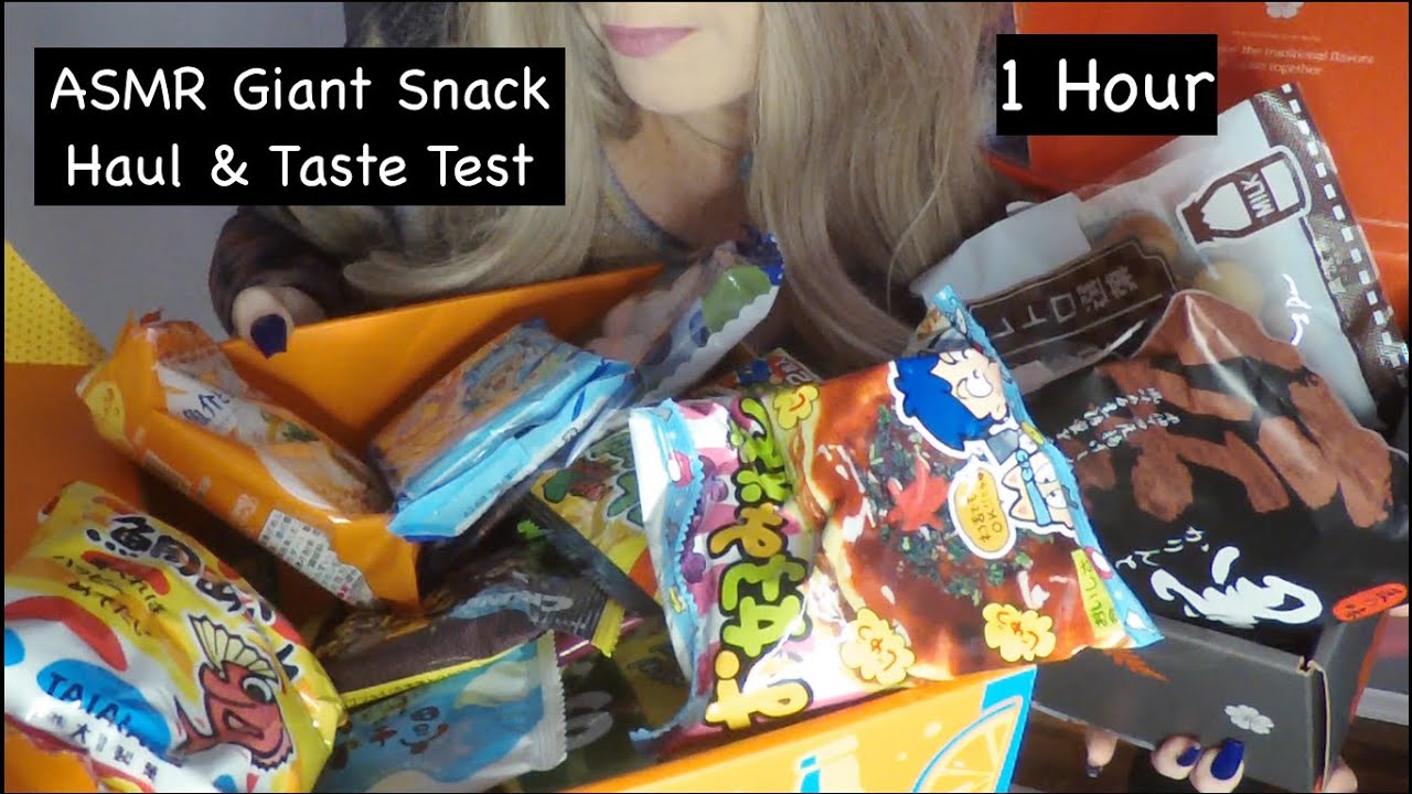 ASMR GIANT SNACK HAUL & TASTE TEST | 1 Hour | Whispered Mukbang