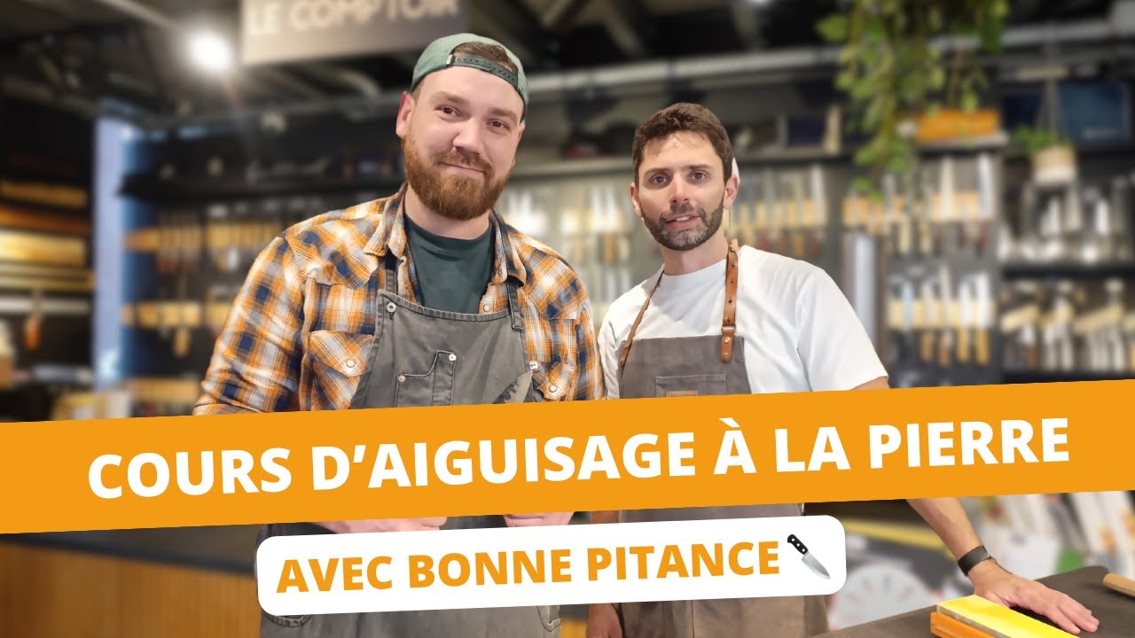 Cours d'aiguisage à la pierre à aiguiser avec Bonne Pitance